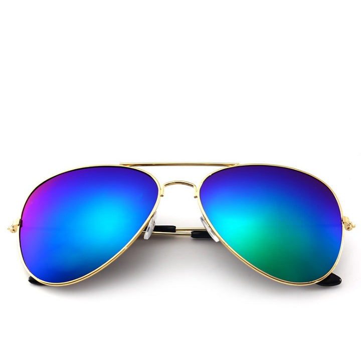 A new generation of color film UV reflective metal Sunglasses Polarized Sunglasses ladies fashion sunglasses - Heritage cosmetics and beauty care