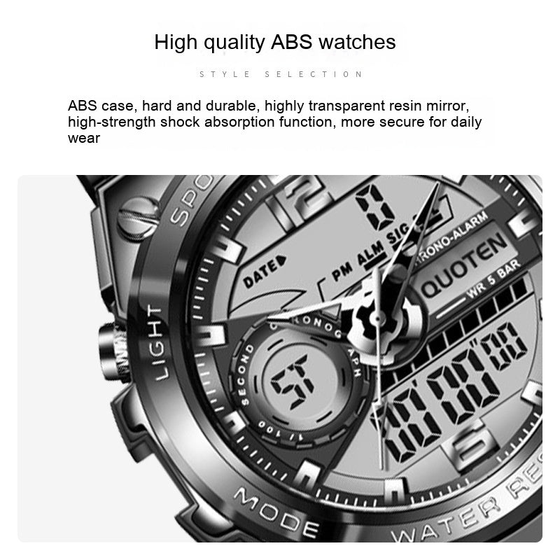 Waterproof Sports Electronic Quartz Watches Business Trends Watch Multi-function - Heritage cosmetics and beauty care