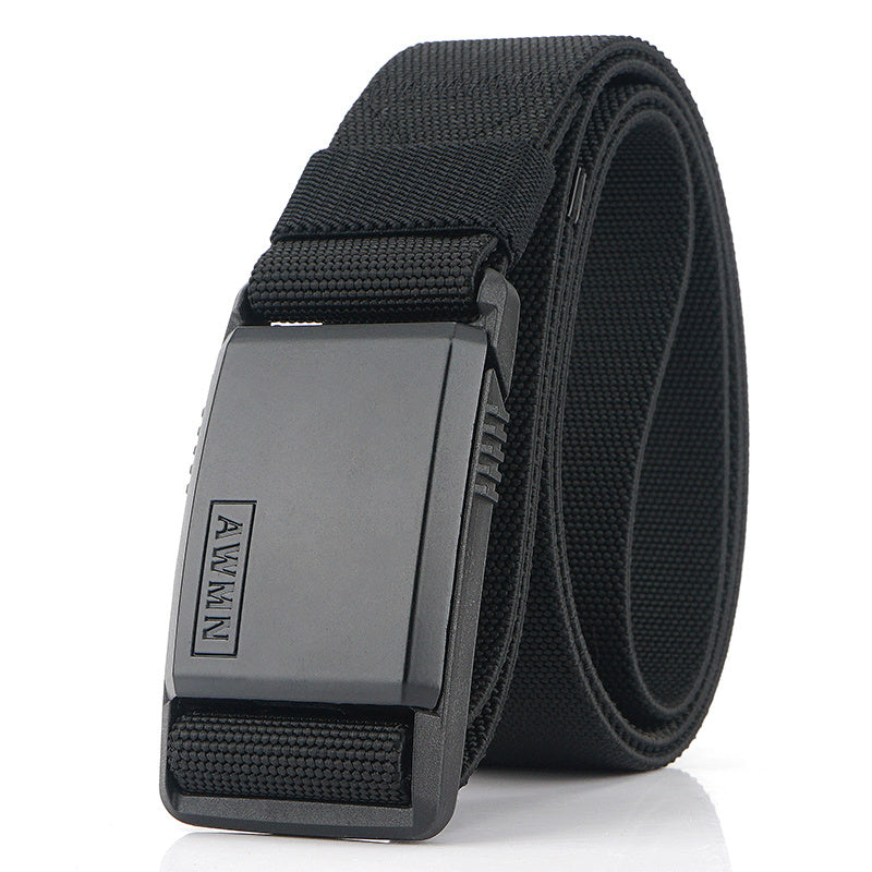 Automatic buckle elastic canvas belt - Heritage cosmetics and beauty care