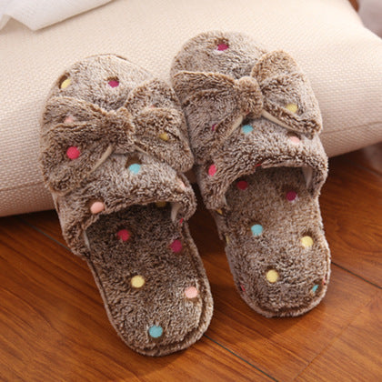 Bowknot cotton slippers - Heritage cosmetics and beauty care