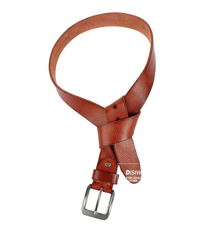 Washed vegetable tanned top layer cowhide belt - Heritage cosmetics and beauty care