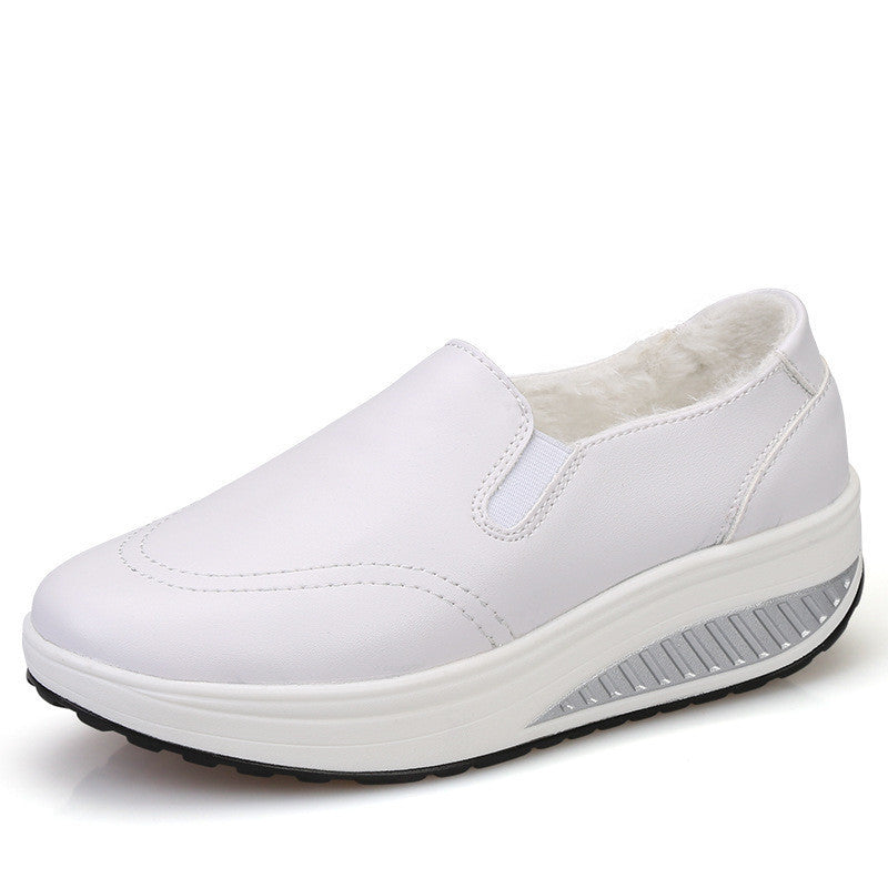 Spring And Autumn Loafers Women's Leather White Shoes Women - Heritage cosmetics and beauty care