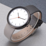 Women Watch Gray Contrast Leather Quartz Watch Women Watches Lovers Unisex Casual Ladies Wrist Watch Clock Relogio Feminino - Heritage cosmetics and beauty care