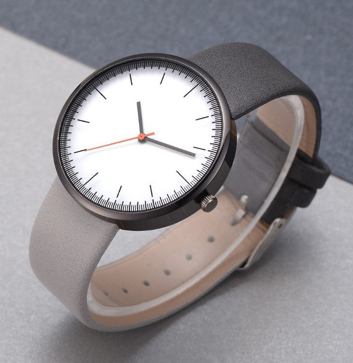 Women Watch Gray Contrast Leather Quartz Watch Women Watches Lovers Unisex Casual Ladies Wrist Watch Clock Relogio Feminino - Heritage cosmetics and beauty care