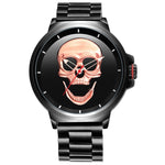 3D Black Watch Pirate Skull Style Quartz Men Watches Brand Men Military steel Men Sports Watch Waterproof Relogio Masculino - Heritage cosmetics and beauty care