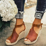 Straw wedge sandals - Heritage cosmetics and beauty care