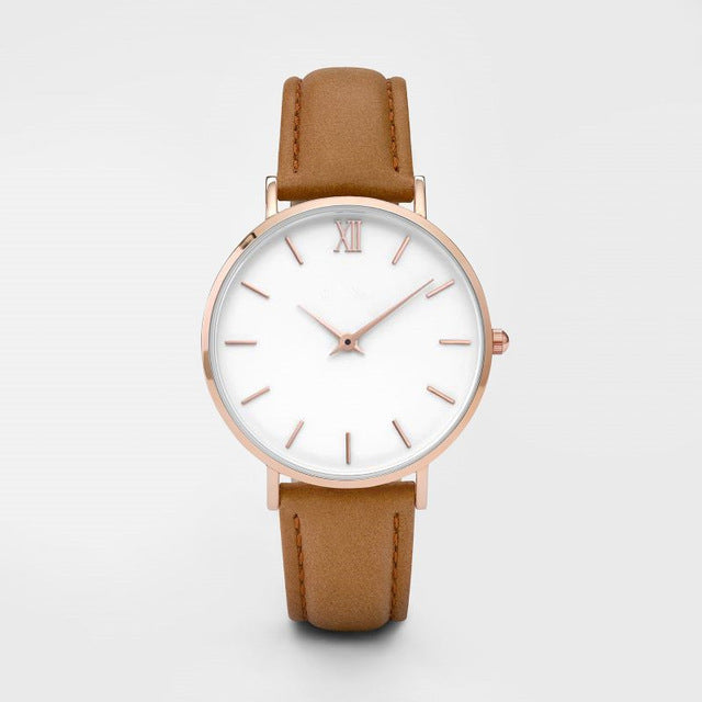 Fashion Women Watches Leather Quartz Watch for Ladies Clocks - Heritage cosmetics and beauty care