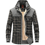 Winter Jacket Men Thicken Warm Fleece Jackets Coats Pure Cotton Plaid Jacket Military Clothes - Heritage cosmetics and beauty care