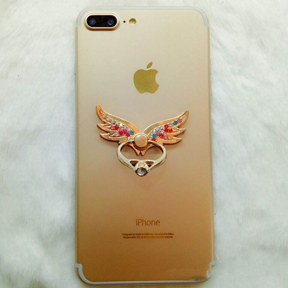 Angel Wings Metal Diamond-Studded Anti-Fall Mobile Phone Holder - Heritage cosmetics and beauty care