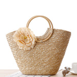 Straw bag beach bag handbag - Heritage cosmetics and beauty care