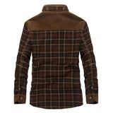 Winter Jacket Men Thicken Warm Fleece Jackets Coats Pure Cotton Plaid Jacket Military Clothes - Heritage cosmetics and beauty care