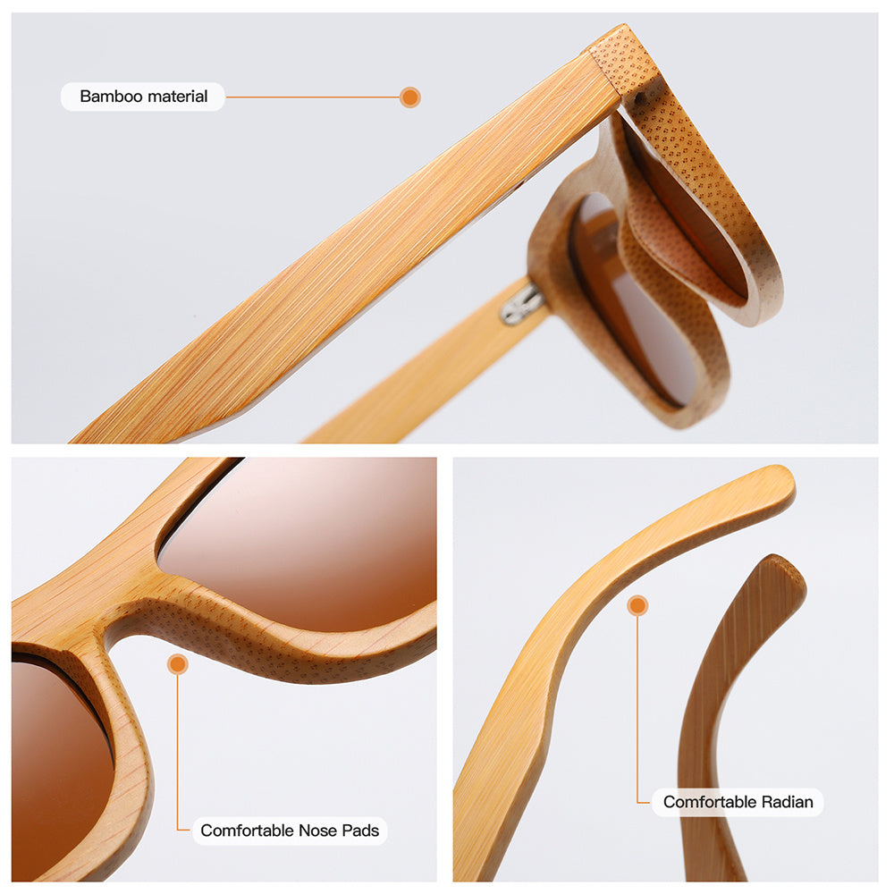 New trendy bamboo sunglasses - Heritage cosmetics and beauty care