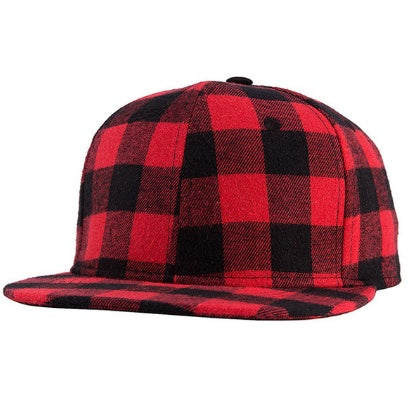 Red Black Plaid Baseball   For Women Men Couple Snapback Hip     Simple England Style Bone Hats - Heritage cosmetics and beauty care