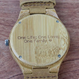 Bamboo and wooden watches with one to one pictures - Heritage cosmetics and beauty care