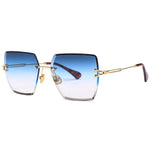 Frameless Trimmed Square Sunglasses - Heritage cosmetics and beauty care