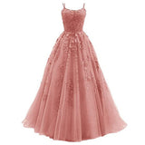 Camisole Ball Gown Long Tulle Lace Party Evening Gown - Heritage cosmetics and beauty care