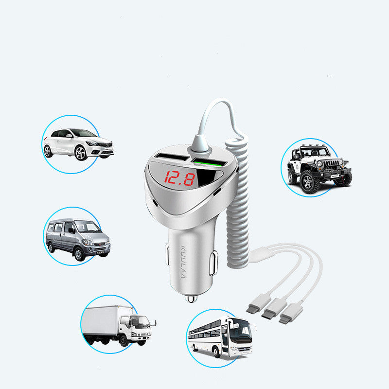 USB conversion connector LED digital display car fast charging Heritage cosmetics and beauty care