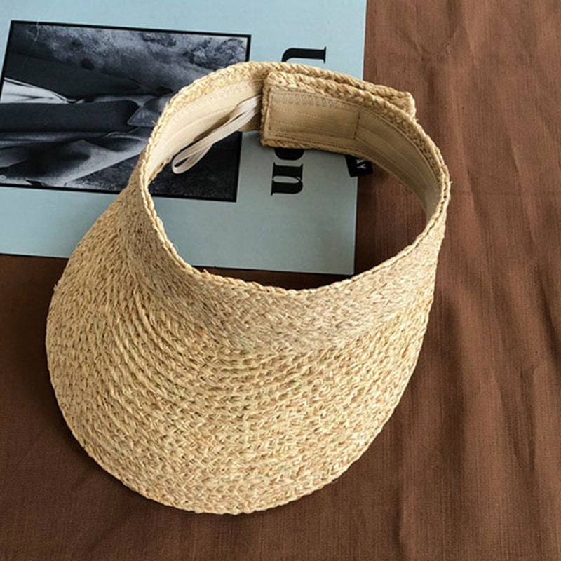 Fashion sunshade sunscreen straw raffia ladies sunshade hat - Heritage cosmetics and beauty care