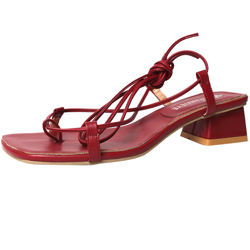 Block heel strappy sandals - Heritage cosmetics and beauty care