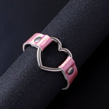 Colorful PU Leather Bangle Punk Hollow Heart Charms Adjustable Bracelets - Heritage cosmetics and beauty care