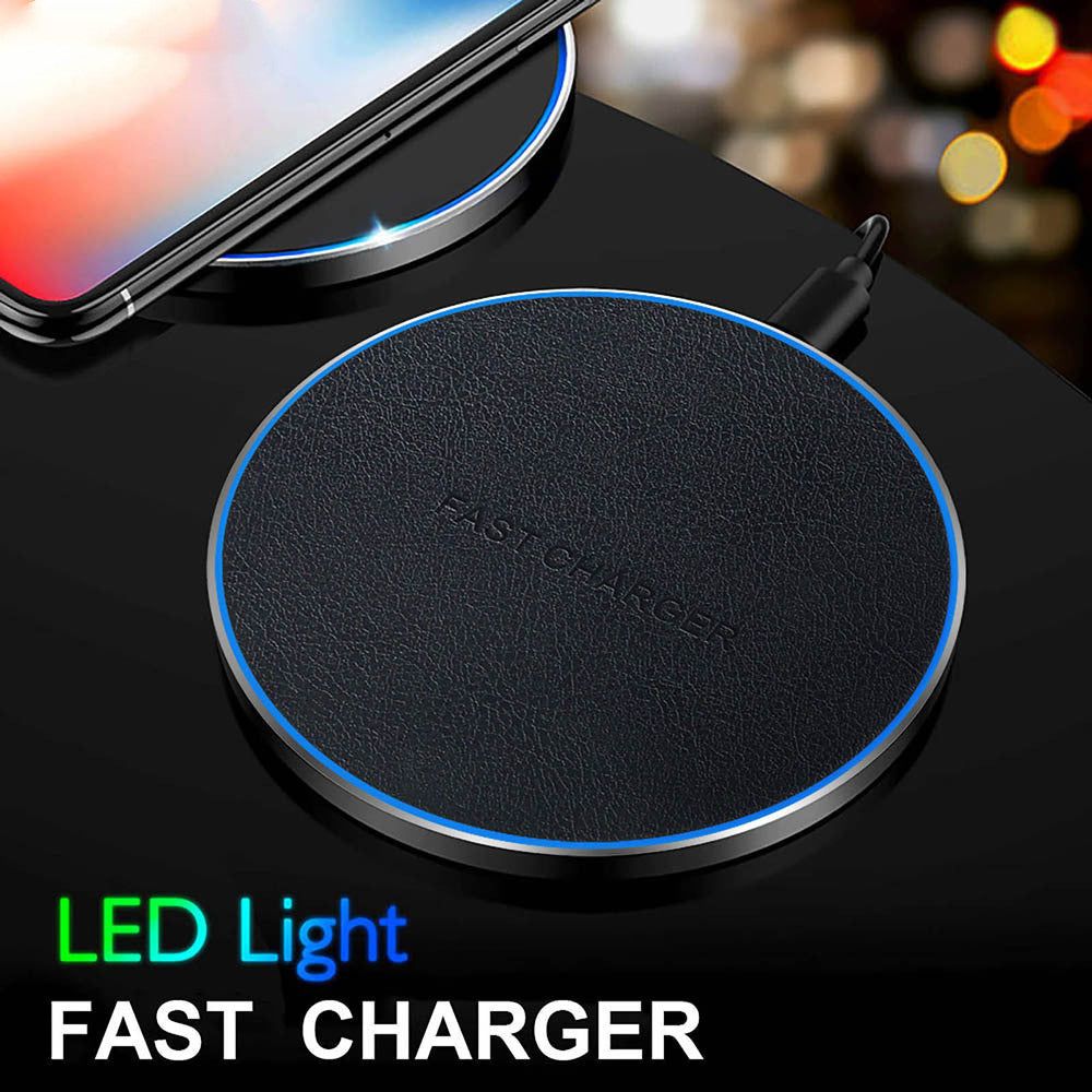 Fast Wireless Charger Disc Thin Leather Material For Apple Phone Headset Heritage cosmetics and beauty care