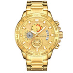 WWOOR Fashion Mens Watches Top Brand Luxury Gold Full Steel Quartz Watch Men Waterproof Sport Chronograph Relogio Masculino - Heritage cosmetics and beauty care