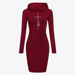 Autumn Winter Women Hoodies Sweatshirts Long-sleeved Dress - Heritage cosmetics and beauty care