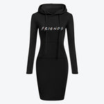 Autumn Winter Women Hoodies Sweatshirts Long-sleeved Dress - Heritage cosmetics and beauty care