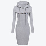 Autumn Winter Women Hoodies Sweatshirts Long-sleeved Dress - Heritage cosmetics and beauty care