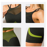 Sports Running Seamless Fitness Bra Set Women - Heritage cosmetics and beauty care