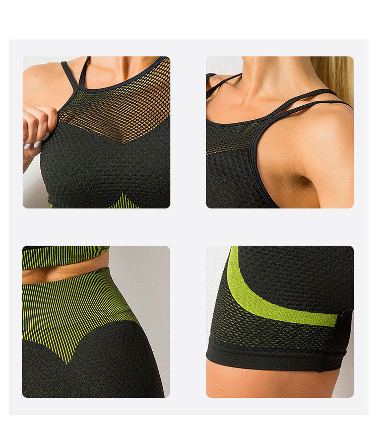 Sports Running Seamless Fitness Bra Set Women - Heritage cosmetics and beauty care