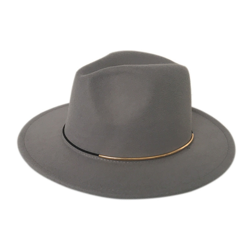 Women's Trendy Hats Gold Buckle Jazz Hat - Heritage cosmetics and beauty care