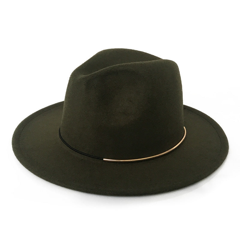 Women's Trendy Hats Gold Buckle Jazz Hat - Heritage cosmetics and beauty care