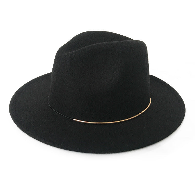 Women's Trendy Hats Gold Buckle Jazz Hat - Heritage cosmetics and beauty care