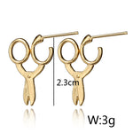 Small Scissors Shaped Earring Alloy Earring - Heritage cosmetics and beauty care