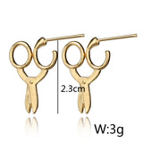 Small Scissors Shaped Earring Alloy Earring - Heritage cosmetics and beauty care