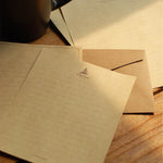 Vintage Kraft Paper Stationery Set 10 Sheet Set Plus 2 Small Notes - Heritage cosmetics and beauty care