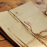 Vintage Kraft Paper Stationery Set 10 Sheet Set Plus 2 Small Notes - Heritage cosmetics and beauty care