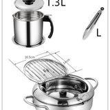 Stainless Steel Telescopic Folding Basket Frying Basket French Fries Degreasing Kitchen Tool