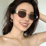 European And American Oval Sunglasses Small Frame Hip Hop Sunglasses - Heritage cosmetics and beauty care