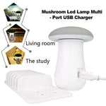 2 In 1 Multifunction Mushroom Lamp LED Lamp Holder USB Charger Home Office Supplies Heritage cosmetics and beauty care