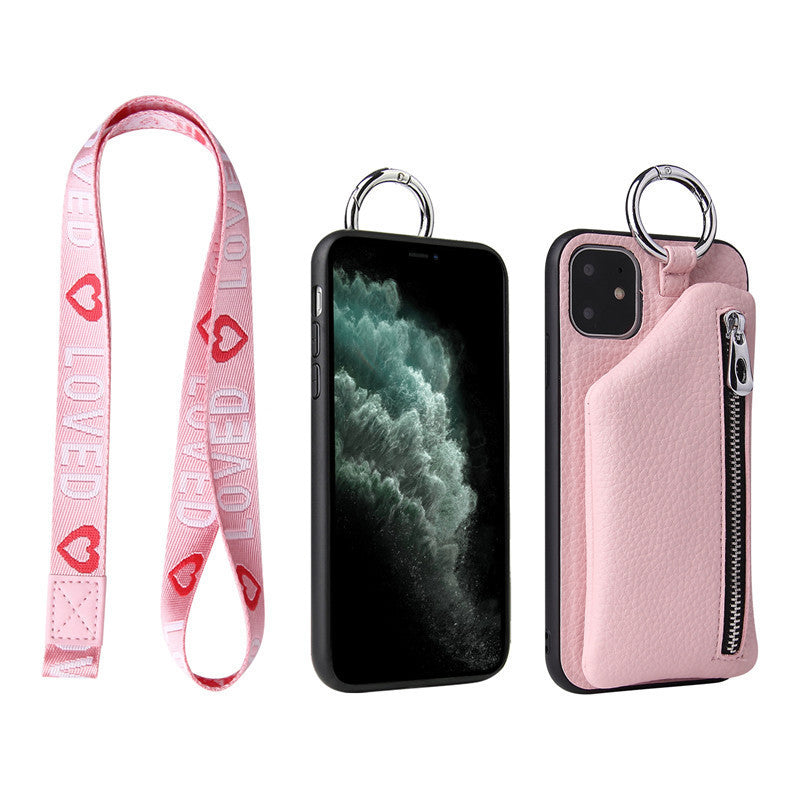 Compatible WithApple, Compatible WithApple , PU Leather Strap Cord Coin Purse Phone Cases ForiPhone XR X XS 12PRO 11 PRO MAX 7 8 PLUS SE Crossbody Neck Lanyard Wallet Cover Heritage cosmetics and beauty care