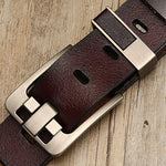 Vintage Men's Leather Belt With Buckle - Heritage cosmetics and beauty care