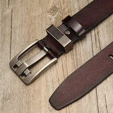 Vintage Men's Leather Belt With Buckle - Heritage cosmetics and beauty care