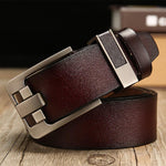 Vintage Men's Leather Belt With Buckle - Heritage cosmetics and beauty care