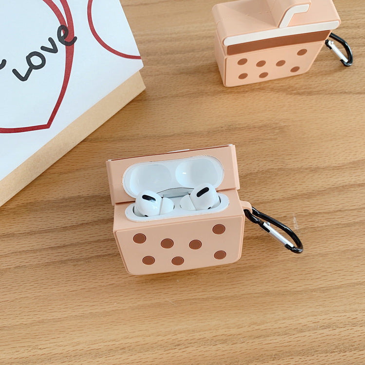 Compatible with Apple , Cute Silicone Milk Tea Bluetooth Wireless Earphone Case Heritage cosmetics and beauty care