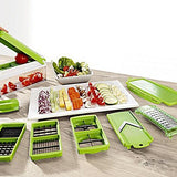 12pcs Multifunctional Vegetable Chopper Handle Food Grate Food Chopper Vegetable Slicer Dicer Cut Kitchen Gadgets