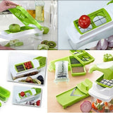 12pcs Multifunctional Vegetable Chopper Handle Food Grate Food Chopper Vegetable Slicer Dicer Cut Kitchen Gadgets