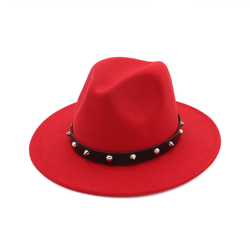 New Style Rivet Accessories Top Hat For Men and Women Woolen Hats - Heritage cosmetics and beauty care