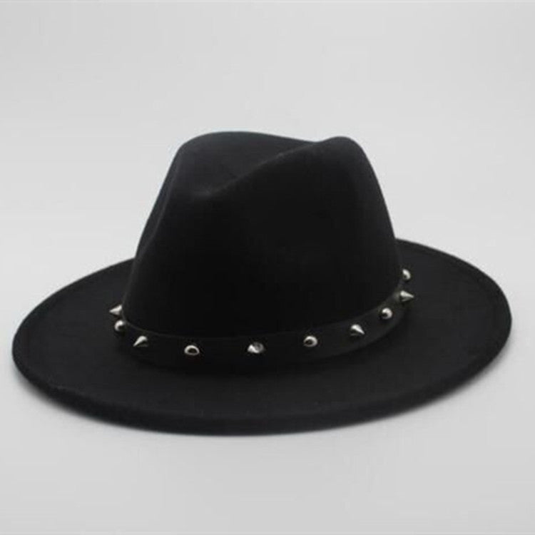 New Style Rivet Accessories Top Hat For Men and Women Woolen Hats - Heritage cosmetics and beauty care